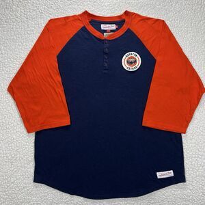 Mitchell & Ness Houston Astros Henley 3/4 Sleeve Men’s 3XL Baseball Sportswear‎